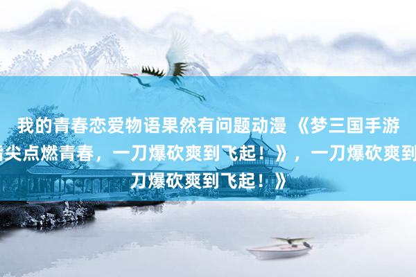 我的青春恋爱物语果然有问题动漫 《梦三国手游视频：指尖点燃青春，一刀爆砍爽到飞起！》，一刀爆砍爽到飞起！》