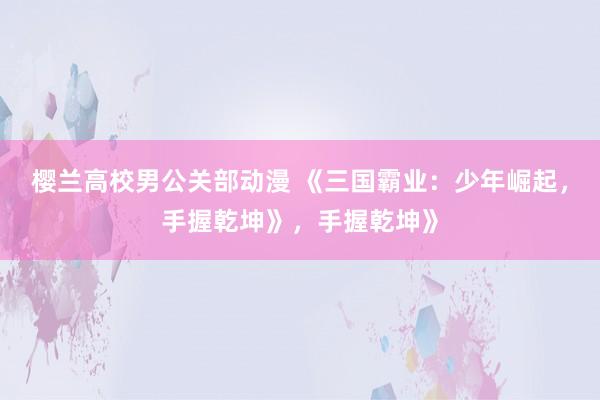 樱兰高校男公关部动漫 《三国霸业：少年崛起，手握乾坤》，手握乾坤》