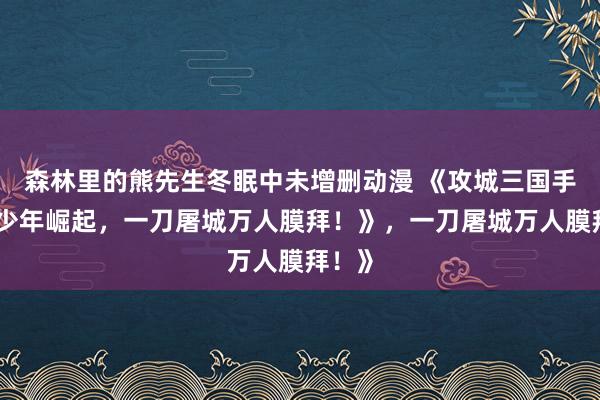 森林里的熊先生冬眠中未增删动漫 《攻城三国手游：少年崛起，一刀屠城万人膜拜！》，一刀屠城万人膜拜！》