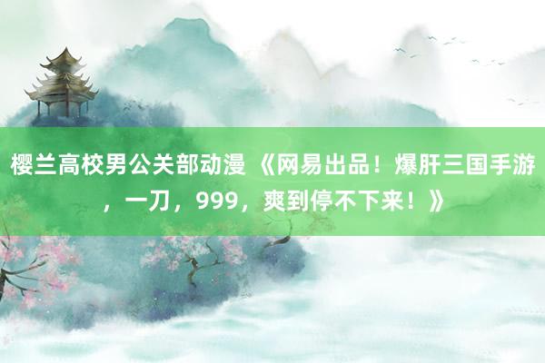 樱兰高校男公关部动漫 《网易出品！爆肝三国手游，一刀，999，爽到停不下来！》