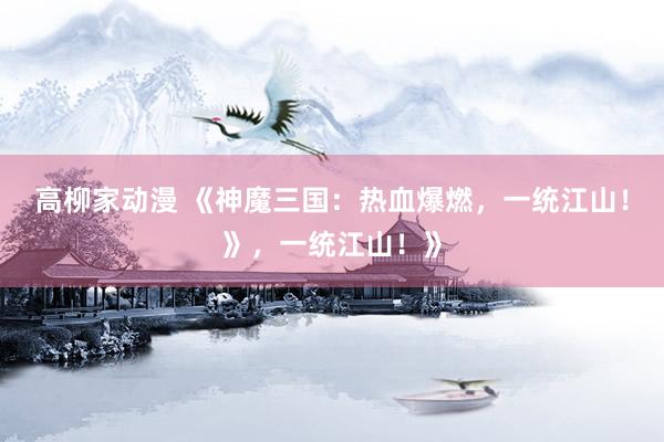 高柳家动漫 《神魔三国：热血爆燃，一统江山！》，一统江山！》